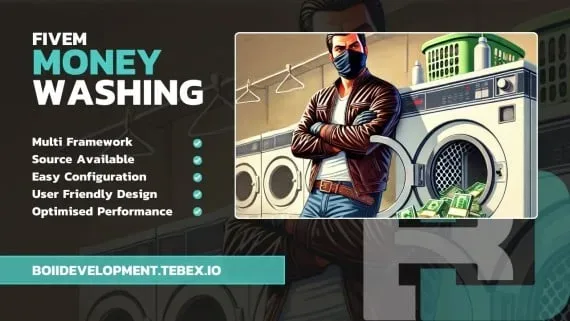 Money Washing Script for FiveM with Placeable Washers