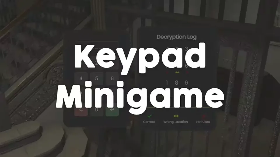 Free FiveM Keypad Minigame with PIN Cracker Mechanic