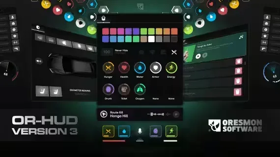 Free NoPixel 4.0 HUD with 11 Status Bars