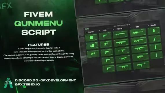 GFX GunMenu: CS2 Style FiveM Gun Shop Menu