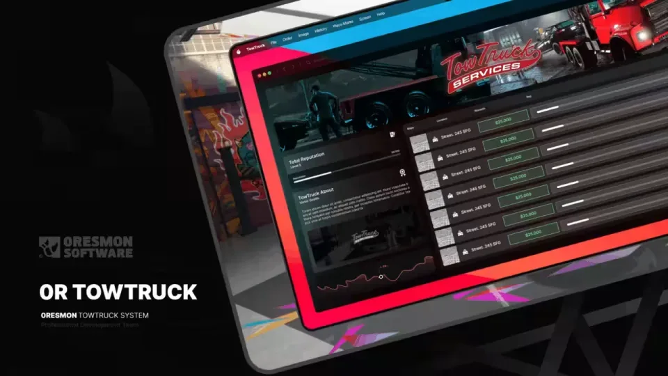 Flatbed Tow Truck Script for FiveM by 0Resmon