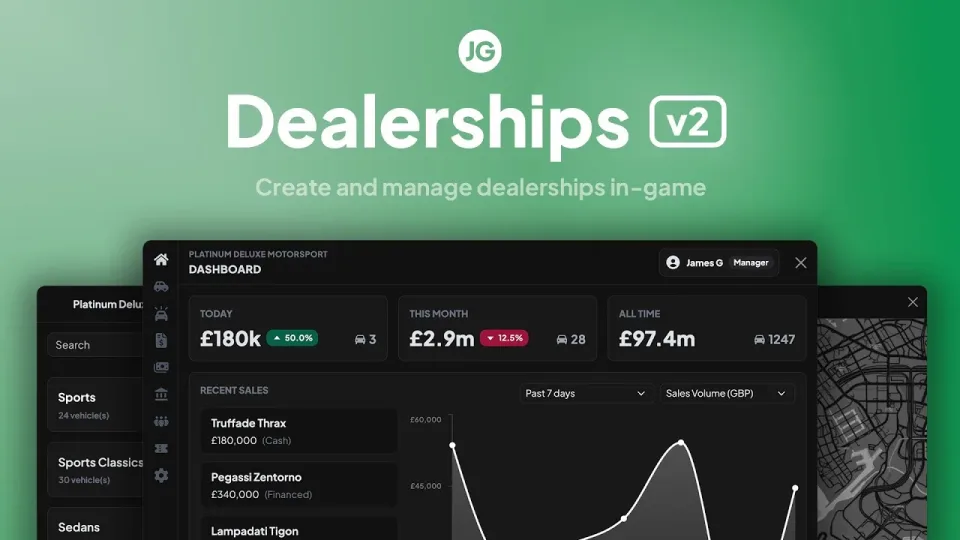 JG Dealerships v2 Player Owned Dealership for QBCore