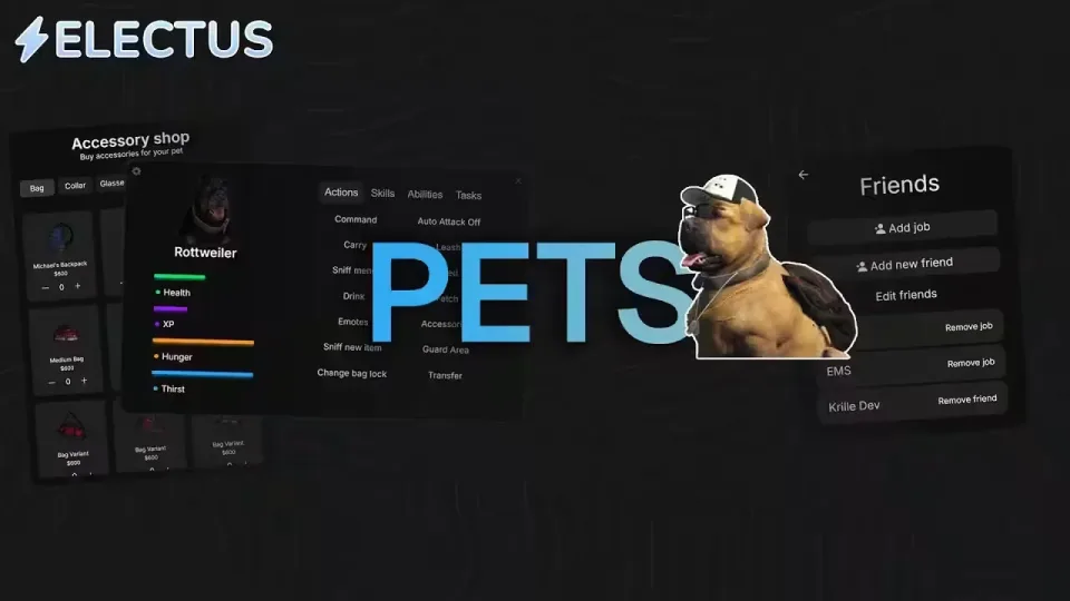FiveM Pet System with Skills, Breeding and Accessories