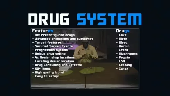 DRC Drugs V2 FiveM Drug Production Script